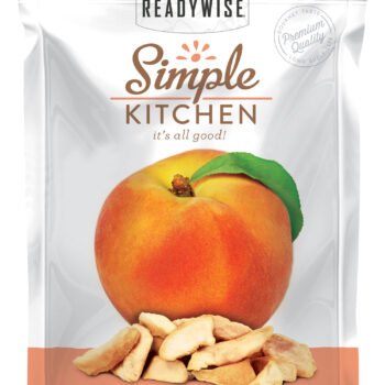 ReadyWise SK05008 Simple Kitchen Freeze Dried Fruit Peaches 1 Serving Pouch 6 Per Case
