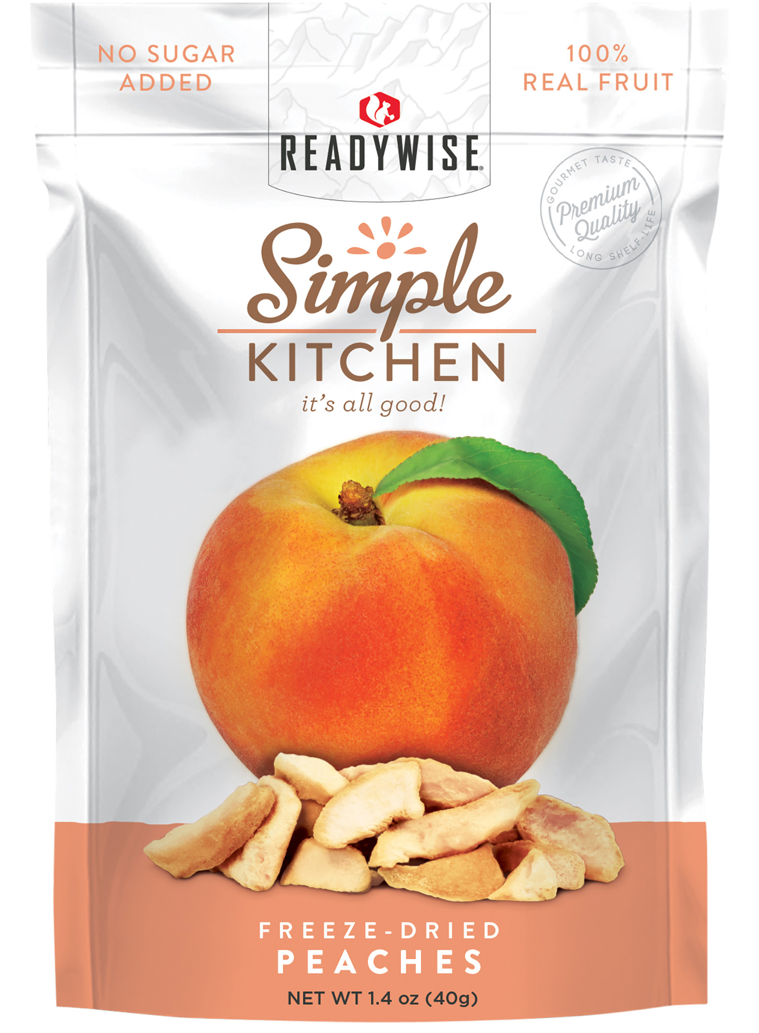 ReadyWise SK05008 Simple Kitchen Freeze Dried Fruit Peaches 1 Serving Pouch 6 Per Case 3 ReadyWise SK05008 Simple Kitchen Freeze Dried Fruit Peaches 1 Serving Pouch 6 Per Case