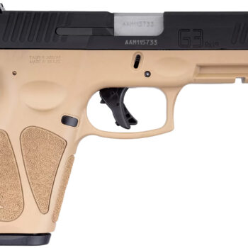 Taurus 1G3B941T G3  9mm Luger 15+1 Or 17+1 4" Matte Stainless Steel Barrel, Tan Polymer Frame With Picatinny Acc. Rail, Tenifer Matte Black Steel Slide, Re-Strike Capability, Manual Safety