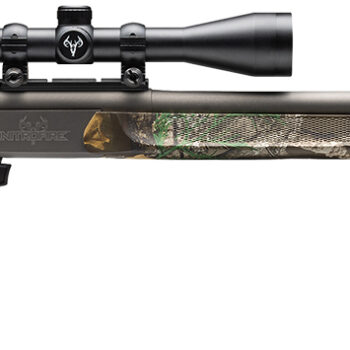 Traditions CR5841104421 NitroFire w/Scope 50 Cal 209 Primer 26" Gray Cerakote Fluted & Tapered Barrel, Drilled & Tapped Receiver, Realtree Edge Fixed Synthetic Stock, 3-9x40mm Duplex