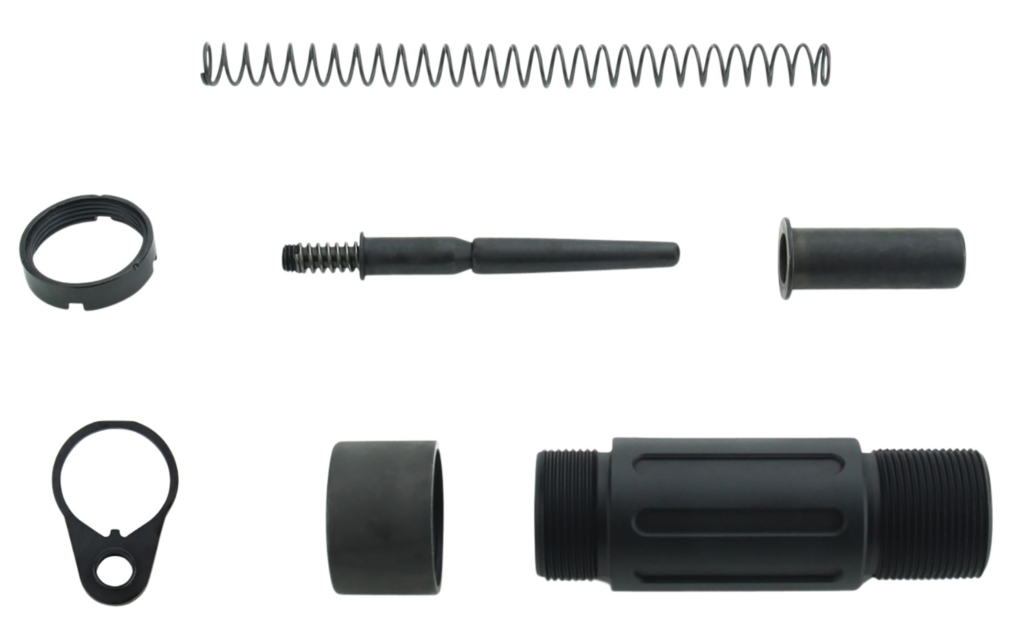 TacFire MAR139C Short Buffer Tube System Black Anodized Aluminum with QD End Plate for AR Pistol Platform 3 TacFire MAR139C Short Buffer Tube System Black Anodized Aluminum with QD End Plate for AR Pistol Platform