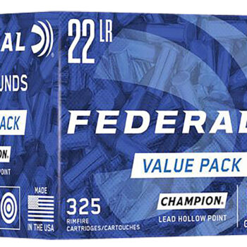 Federal 749 Champion Training Value Pack 22LR 36gr Lead Hollow Point 325 Per Box/10 Case