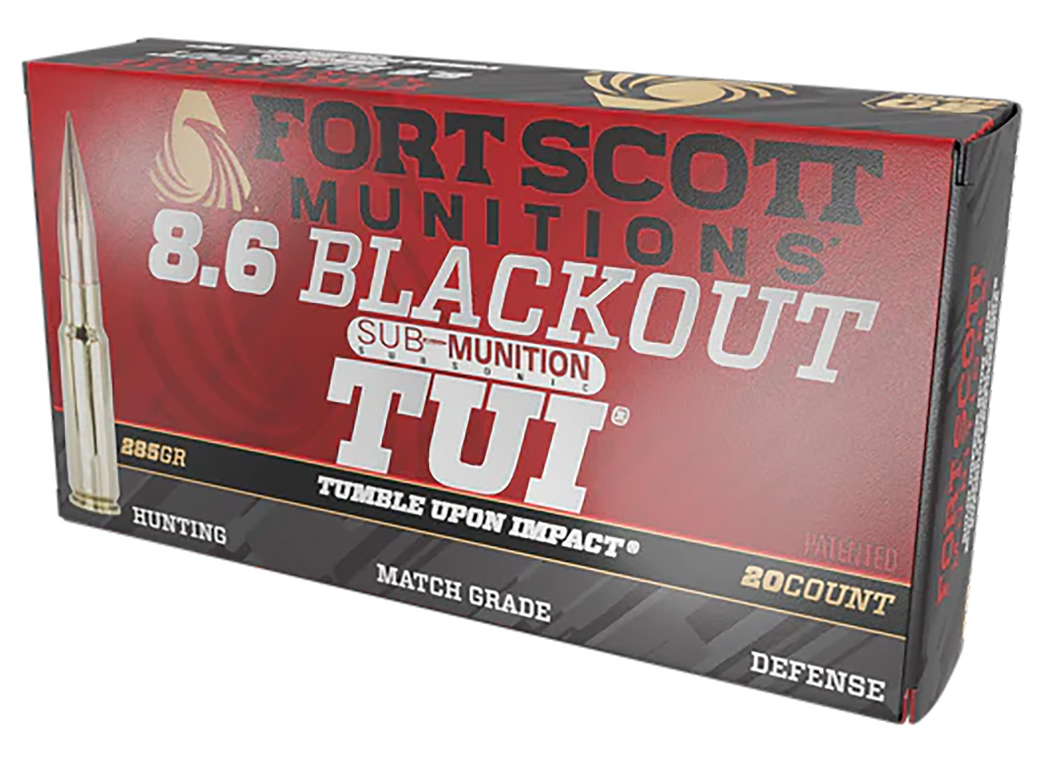 Fort Scott Munitions 86BLK285SCV2SS Tumble Upon Impact (TUI) 8.6Blackout 285gr Solid Copper Spun 20 Per Box/10 Case 3 Fort Scott Munitions 86BLK285SCV2SS Tumble Upon Impact (TUI) 8.6Blackout 285gr Solid Copper Spun 20 Per Box/10 Case