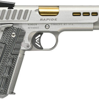 Kimber Mfg.,inc 3000423CA Rapide Dawn (CA) (MA) 45 ACP 8+1 5" KimPro Silver Front and Rear Serrations Stainless Steel Slide Gray/black Rapide G10 Grip