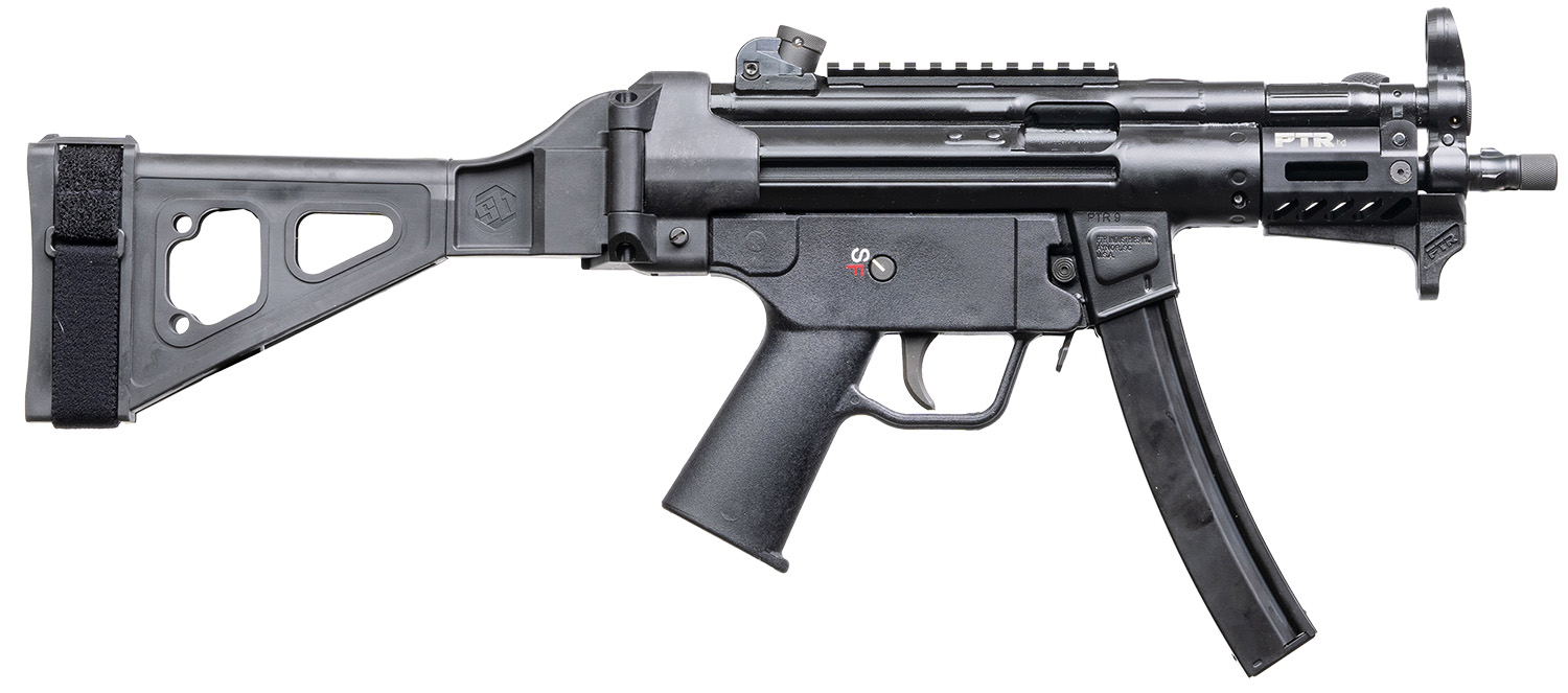 PTR 9RS BR 9mm Luger 30+1 6" Black Nitride 3-Lug Threaded Barrel, M-LOK Handguard, Black Parkerized Aluminum Picatinny Rail Receiver, SB Tactical Brace, Black Polymer Grip 3 PTR 9RS BR 9mm Luger 30+1 6" Black Nitride 3-Lug Threaded Barrel, M-LOK Handguard, Black Parkerized Aluminum Picatinny Rail Receiver, SB Tactical Brace, Black Polymer Grip