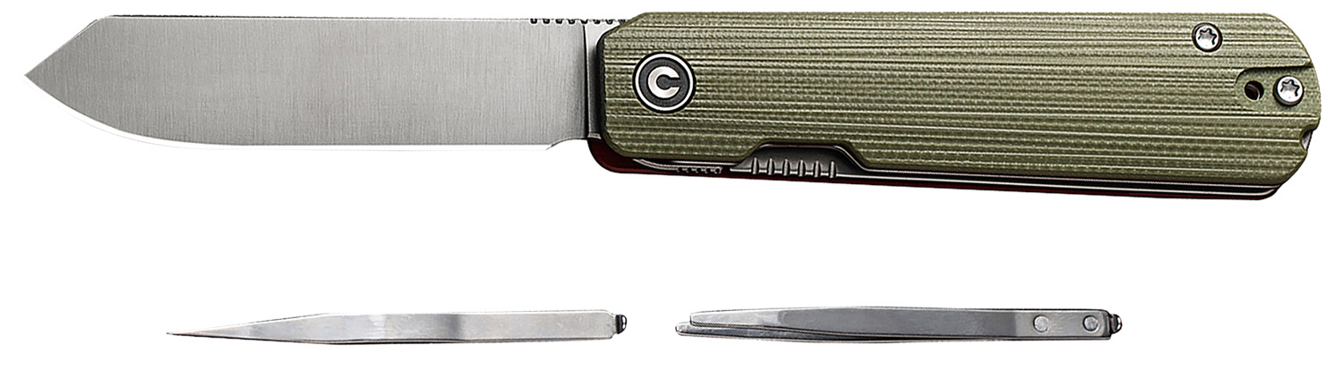 Civivi Knives C21004B-1 Sendy 2.83" Folding Spey Point Plain Satin Nitro-V Steel Blade. Green Textured G10 Handle 3 Civivi Knives C21004B-1 Sendy 2.83" Folding Spey Point Plain Satin Nitro-V Steel Blade. Green Textured G10 Handle