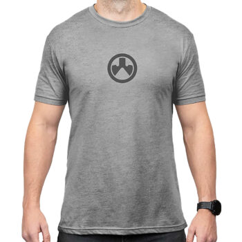 Magpul MAG1115-041-2XL Icon Logo  Stone Gray Heather Cotton/Polyester Short Sleeve 2XL