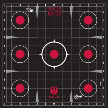 Allen 27991 Ruger 10/22 Adhesive Target Black/Red 5Pack