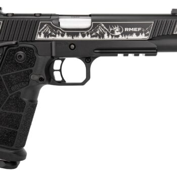 Kimber Mfg, Inc 3600305 DS Warrior Camp Guard Elite Full Size 10mm Auto 18+1 5" Matte Stainless Compensated Barrel, KimPro Black Stainless Steel Engraved Lightening Cut/Optic Ready/Serrated Slide, Bla