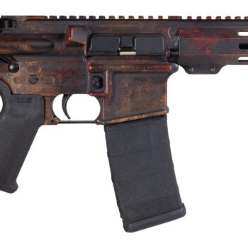 Shark Coast Tactical SCC07275RUST-P Rust 5.56 NATO 30+1 10.50" Black Nitride Threaded Barrel, Aluminum Receiver w/Picatinny Rail, M-LOK Handguard, Polymer SB Tactical SBA3 Brace, Magpul MOE Grip, Righ