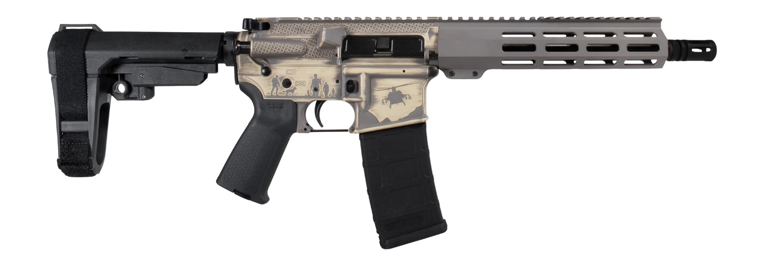 Shark Coast Tactical SCC07428MILFDE-P Military 5.56 NATO 30+1 10.50" Black Nitride Threaded Barrel, 2-Tone FDE Cerakote Aluminum Receiver w/Picatinny Rail, M-LOK Handguard, Polymer SB Tactical SBA3 Br 2 Shark Coast Tactical SCC07428MILFDE-P Military 5.56 NATO 30+1 10.50" Black Nitride Threaded Barrel, 2-Tone FDE Cerakote Aluminum Receiver w/Picatinny Rail, M-LOK Handguard, Polymer SB Tactical SBA3 Br
