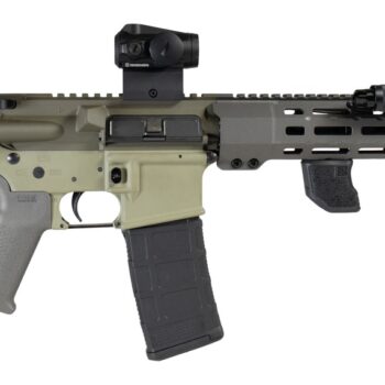 Shark Coast Tactical SCCSNKYSD300002 Sneeky Pete Deluxe 300 Blackout 30+1 7.50" Threaded Barrel, Aluminum Receiver w/Picatinny Rail, M-LOK Handguard, SB Tactical SBA3 Brace, Vortex Crossfire Red Dot,
