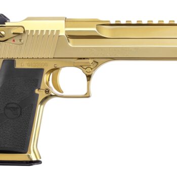 Magnum Research DE44ZNG Desert Eagle Mark XIX 44 Mag 7+1 6" Picatinny Rail Barrel, Gold Zirconium Nitride Serrated Slide & Frame