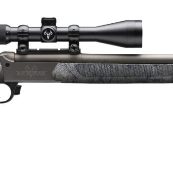 Traditions CR5846604437 NitroBolt w/Scope 50 Cal Firestick 24" Tungsten Cerakote Fluted Threaded Barrel, Tungsten Cerakote Drilled & Tapped Steel Receiver, Adj Cheek Piece & LOP Desert Web Synthetic S