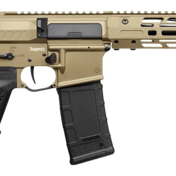 CMMG 30A0ED0-CT Zeroed Banshee Mk4 300 Blackout 30+1 6.50" Black Nitride Threaded Barrel, Coyote Tan Cerakote Aluminum Receiver w/Picatinny Rail, M-LOK Handguard, Black Polymer CMMG RipBrace, CMMG Zer