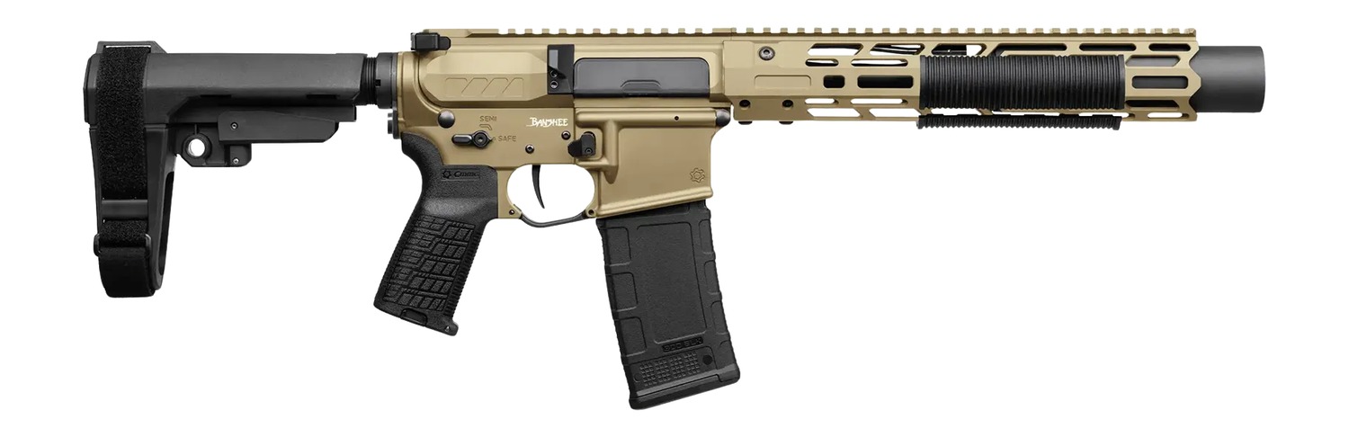 CMMG 30A0ED0-CT Zeroed Banshee Mk4 300 Blackout 30+1 6.50" Black Nitride Threaded Barrel, Coyote Tan Cerakote Aluminum Receiver w/Picatinny Rail, M-LOK Handguard, Black Polymer CMMG RipBrace, CMMG Zer 2 CMMG 30A0ED0-CT Zeroed Banshee Mk4 300 Blackout 30+1 6.50" Black Nitride Threaded Barrel, Coyote Tan Cerakote Aluminum Receiver w/Picatinny Rail, M-LOK Handguard, Black Polymer CMMG RipBrace, CMMG Zer