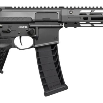 CMMG 94A68CD-TNG Zeroed Banshee Mk4 9mm Luger 33+1 6.50" Black Nitride Threaded Barrel, Tungsten Cerakote Aluminum Receiver w/Picatinny Rail, M-LOK Handguard, Black Polymer CMMG RipBrace, CMMG Zeroed