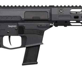 CMMG 45AEA70-AB Zeroed Banshee MkG 45 ACP 13+1 6.50" Black Nitride Threaded Barrel, Black Armor Cerakote Aluminum Receiver w/Picatinny Rail, M-LOK Handguard, Black Polymer CMMG RipBrace, CMMG Zeroed G