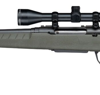 Savage Arms 33186 XP 243 Win 4+1 20" Matte Black Carbon Steel Threaded Barrel & Drilled & Tapped Receiver, OD Green Synthetic Fixed w/Pistol Grip Stock, 3-9x40mm Duplex Scope, Left Hand