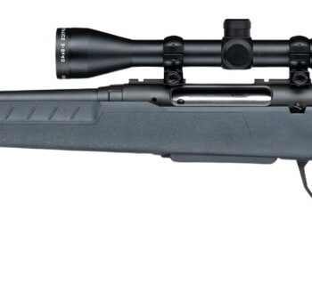 Savage Arms 33201 Axis 2 XP 308 Win 4+1 20" Matte Black Carbon Steel Threaded Barrel & Drilled & Tapped Receiver, Gray Synthetic Fixed w/Pistol Grip Stock, 3-9x40mm Duplex Scope, Left Hand