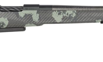 Fierce Firearms RIVSCX22CM18BF Carbon Rival XP 2.0 22 Creedmoor 3+1 18" Carbon Fiber Match Grade Barrel, Black Cerakote Stainless Steel Drilled & Tapped Receiver, Forest Camo Push Button Adj Cheek Pie