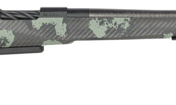 Fierce Firearms RIVSCX22CM22BF Carbon Rival XP 2.0 22 Creedmoor 3+1 22" Carbon Fiber Match Grade Barrel, Black Cerakote Stainless Steel Drilled & Tapped Receiver, Forest Camo Push Button Adj Cheek Pie