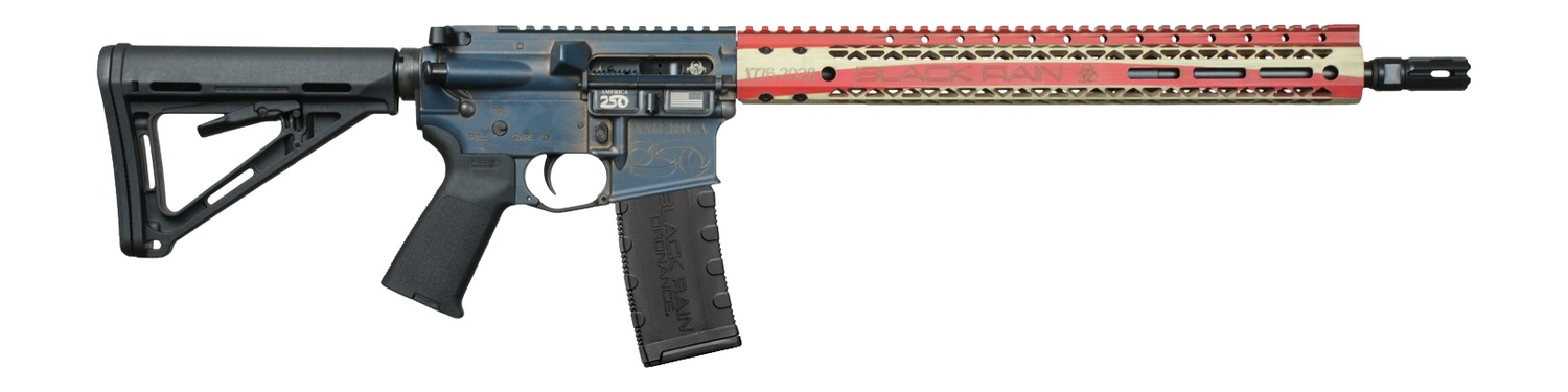 Black Rain Ordnance BRO-BETSY-250 Spec15 250th Anniversary 5.56 NATO 30+1 16" Red, White & Blue w/250th Anniversary Engraving Aluminum Receiver w/Picatinny Rail, Magpul MOE SL Black Polymer Stock, Bla 3 Black Rain Ordnance BRO-BETSY-250 Spec15 250th Anniversary 5.56 NATO 30+1 16" Red, White & Blue w/250th Anniversary Engraving Aluminum Receiver w/Picatinny Rail, Magpul MOE SL Black Polymer Stock, Bla