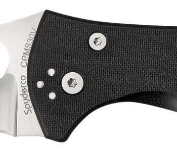Spyderco C85GP2 Yojimbo 2  3.20" Folding Wharncliffe Plain Satin CPM S30V SS Blade/ Black Textured G10 Handle Includes Pocket Clip