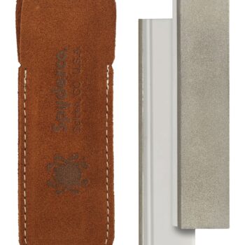 Spyderco 303MF Double Stuff Sharpening Stone Ceramic Stone Sharpener Medium/Fine Black/White