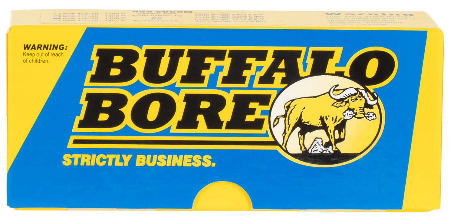 Buffalo Bore Ammunition 47D20 Hunting & Sniping Strictly Business 458SOCOM 400gr Semi Jacketed Flat Point 20 Per Box/12 Case 3 Buffalo Bore Ammunition 47D20 Hunting & Sniping Strictly Business 458SOCOM 400gr Semi Jacketed Flat Point 20 Per Box/12 Case