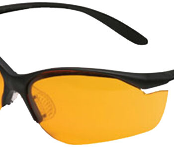Howard Leight R01537 Uvex Vapor II Shooting Glasses Adult Orange Lens Anti-Fog Polycarbonate Black Frame
