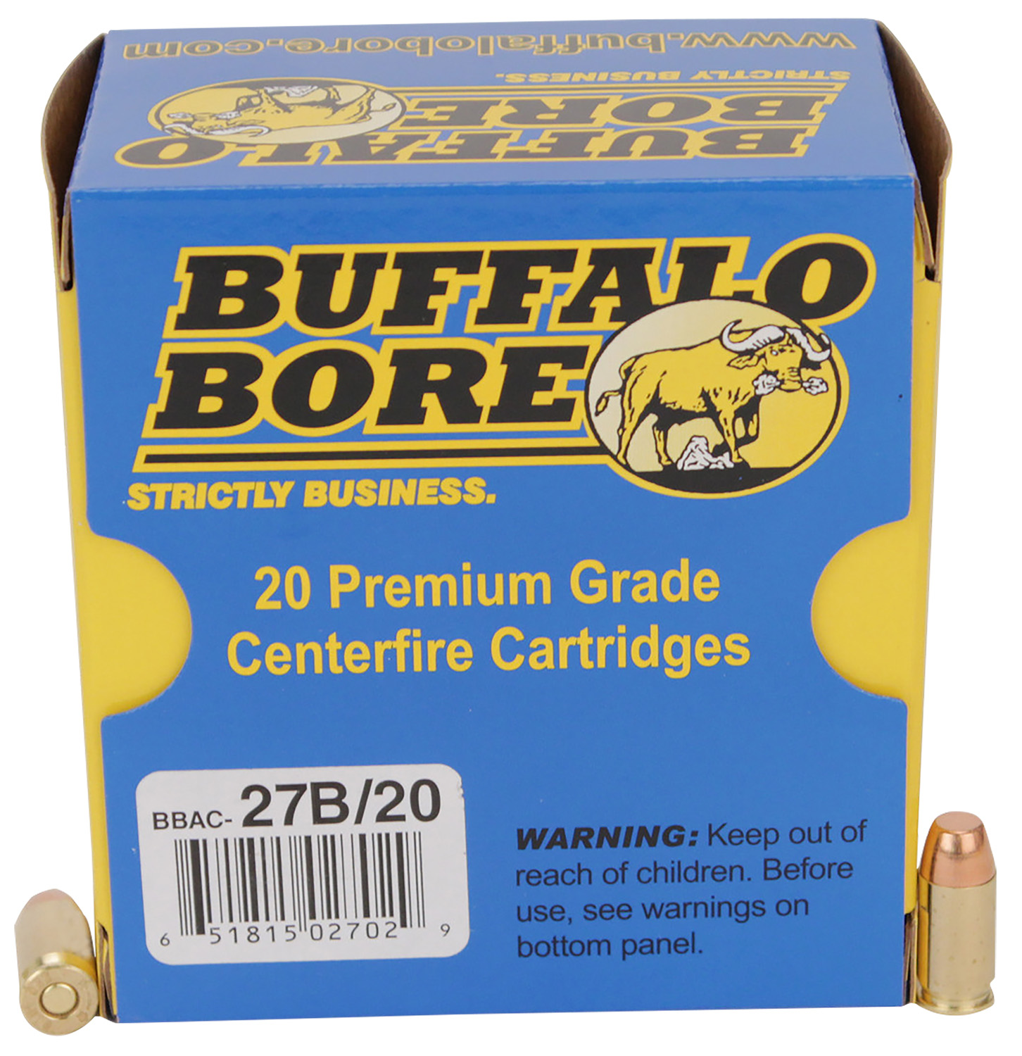 Buffalo Bore Ammunition 27B20 Personal Defense Strictly Business 380ACP +P 95gr Full Metal Jacket Flat Nose 20 Per Box/12 Case 3 Buffalo Bore Ammunition 27B20 Personal Defense Strictly Business 380ACP +P 95gr Full Metal Jacket Flat Nose 20 Per Box/12 Case