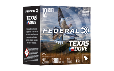 FED TX DOVE 12GA 2.75" 1 1/8OZ #7.5 2 FED TX DOVE 12GA 2.75" 1 1/8OZ #7.5