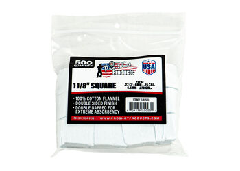 PRO-SHOT PATCH .22-.270CAL SQ 500 CT