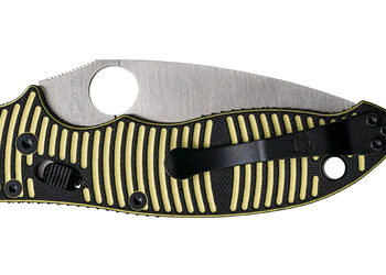 Alternative view of SPYDERCO MANIX 2 SALT 3.37" YLW/SLV