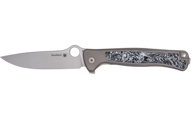 SPYDERCO SLYM STONEWASH TI 3.42" GRY 3 SPYDERCO SLYM STONEWASH TI 3.42" GRY