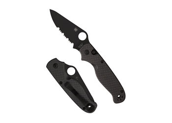 SPYDERCO BUTTONUP CF PS 3.27" BLK