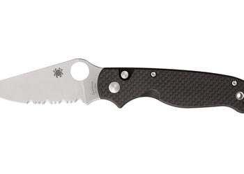 SPYDERCO BUTTONUP CF PS 3.27" BK/SLV