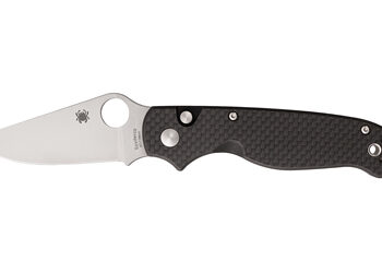 SPYDERCO BUTTONUP CF PE 3.27" BK/SLV