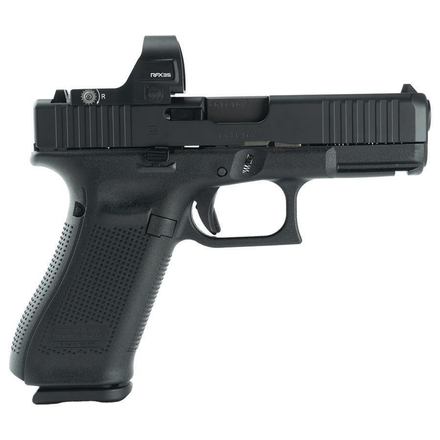 Glock V-Series Optic Ready Model 45 Handgun 9mm Luger 17rd Magazines(3) 3.7" Barrel Black Cerakote Viridian RFX35 Optic Austria 3 Glock V-Series Optic Ready Model 45 Handgun 9mm Luger 17rd Magazines(3) 3.7" Barrel Black Cerakote Viridian RFX35 Optic Austria