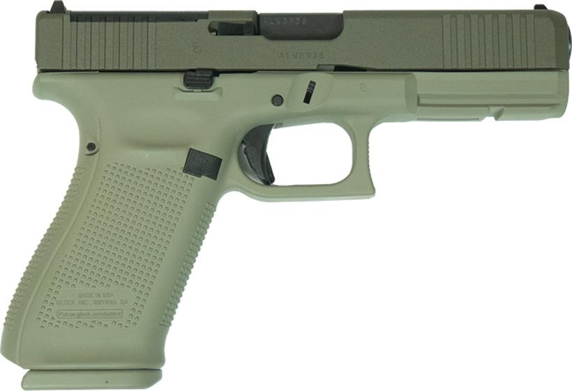 Glock V-Series Model 20 Handgun 10mm Auto 15rd Magazines (3) 4.61" Ported Barrel ODG Cerakote US Made