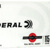 Federal RTP9115 Range & Target 9mmLuger 115gr Full Metal Jacket 50 Per Box/20 Case 1 104335