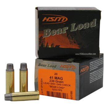 HSM 414N20 Bear Load  41 Rem Mag 230 gr Semi Wadcutter 20 Per Box/ 20 Case