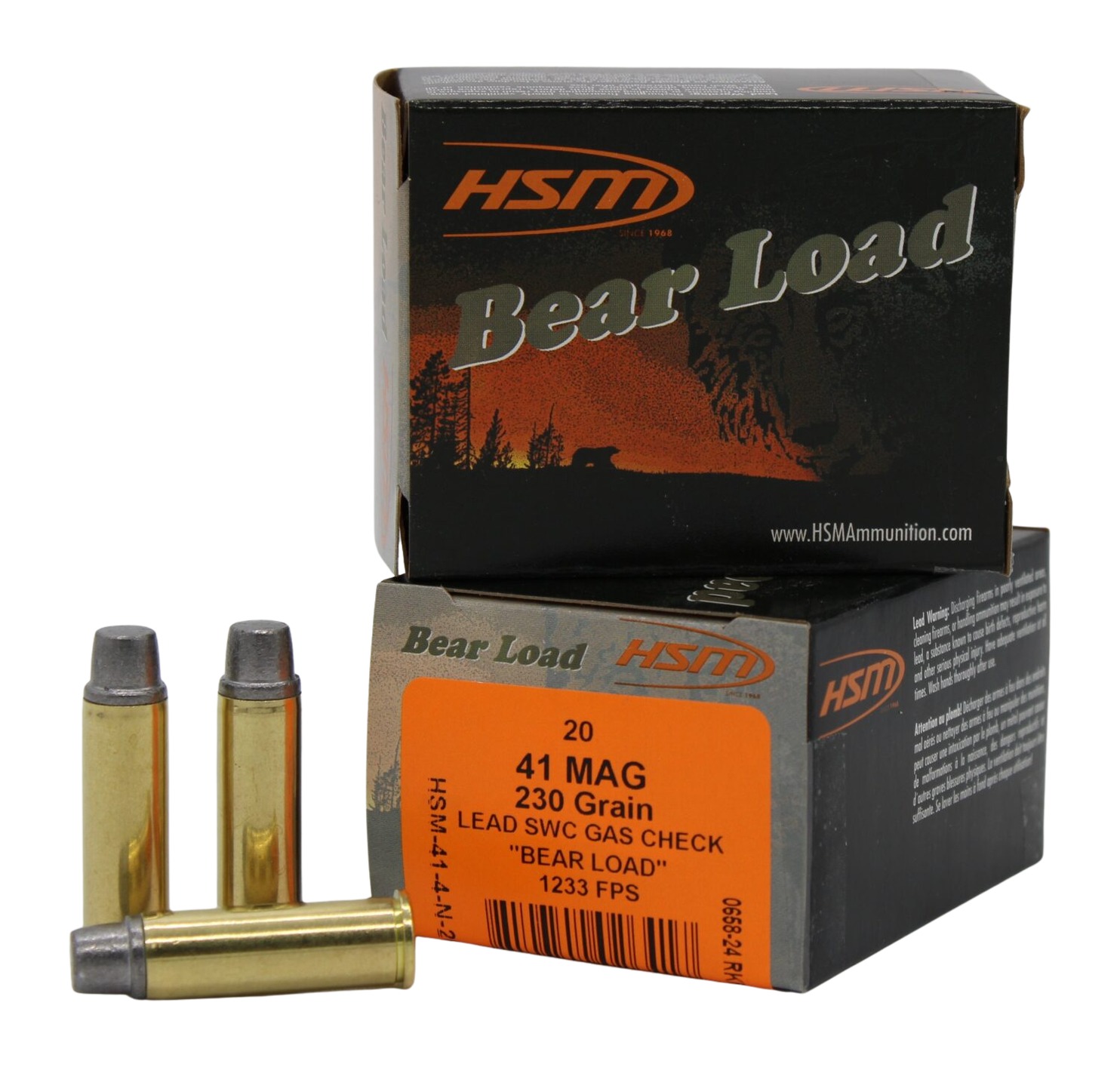 HSM 414N20 Bear Load 41 Rem Mag 230 gr Semi Wadcutter 20 Per Box/ 20 Case 3 HSM 414N20 Bear Load 41 Rem Mag 230 gr Semi Wadcutter 20 Per Box/ 20 Case