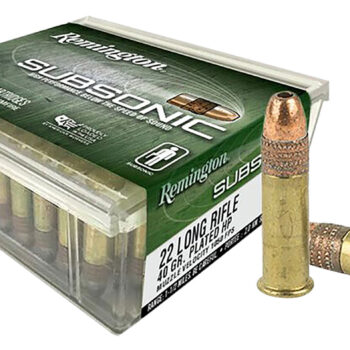 Remington Ammunition 21137 Subsonic Rimfire 22LR 40gr Hollow Point 100 Per Box/50 Case