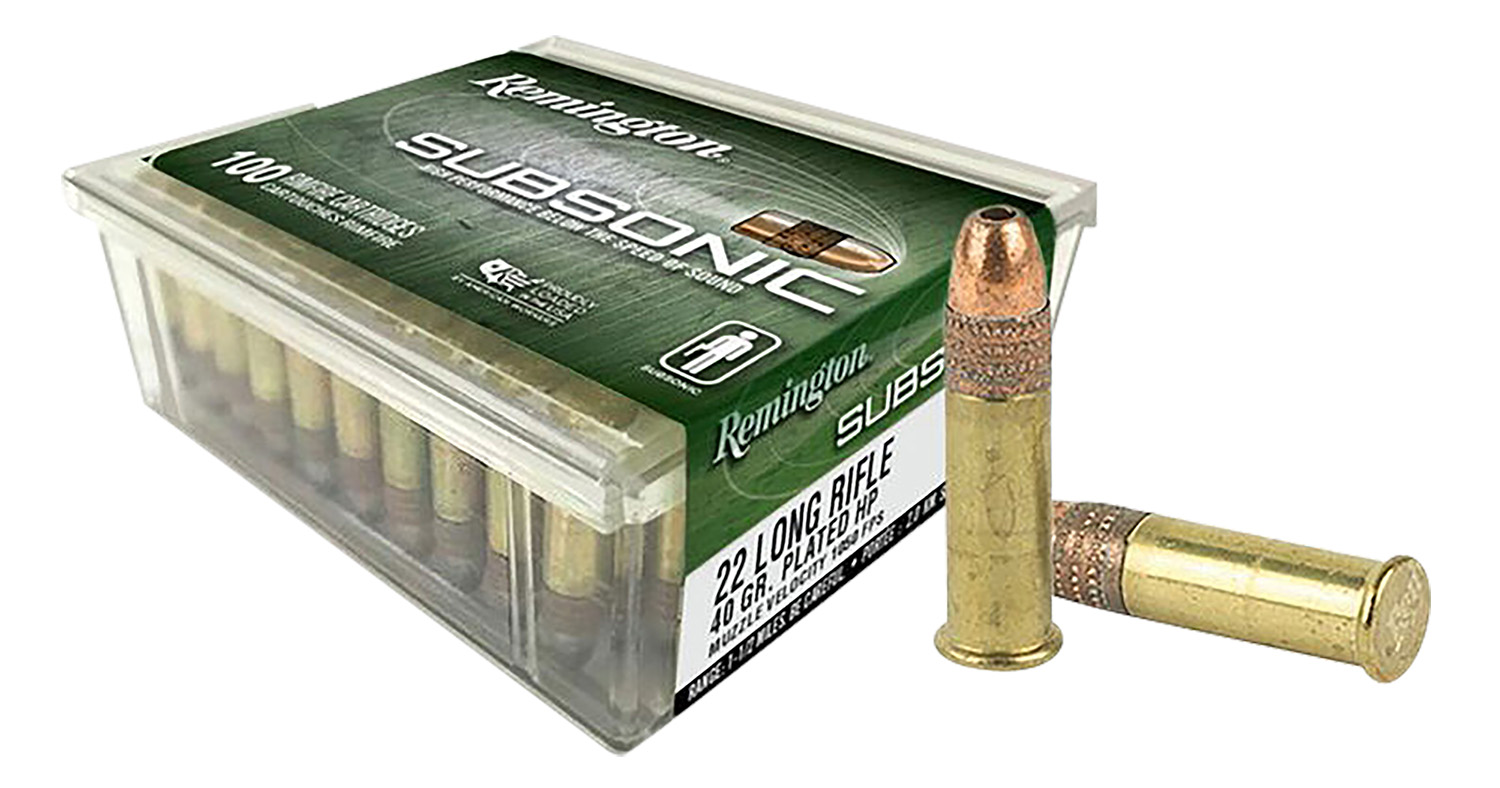 Remington Ammunition 21137 Subsonic Rimfire 22LR 40gr Hollow Point 100 Per Box/50 Case 3 Remington Ammunition 21137 Subsonic Rimfire 22LR 40gr Hollow Point 100 Per Box/50 Case