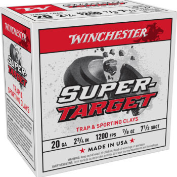 Winchester Ammo TRGT207 Super-Target  20Gauge 2.75" 7/8oz 7.5Shot 25 Per Box/10 Case