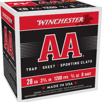 Winchester Ammo AA288 AA  28Gauge 2.75" 3/4oz 8Shot 25 Per Box/10 Case
