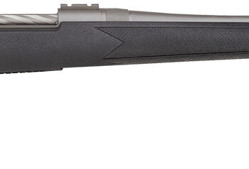 Mossberg 28135 Patriot  Full Size 300 Win Mag 3+1 24" Stainless Cerakote Fluted Barrel, Stainless Cerakote Receiver Drilled & Tapped, Black Fixed Synthetic Stock, Right Hand