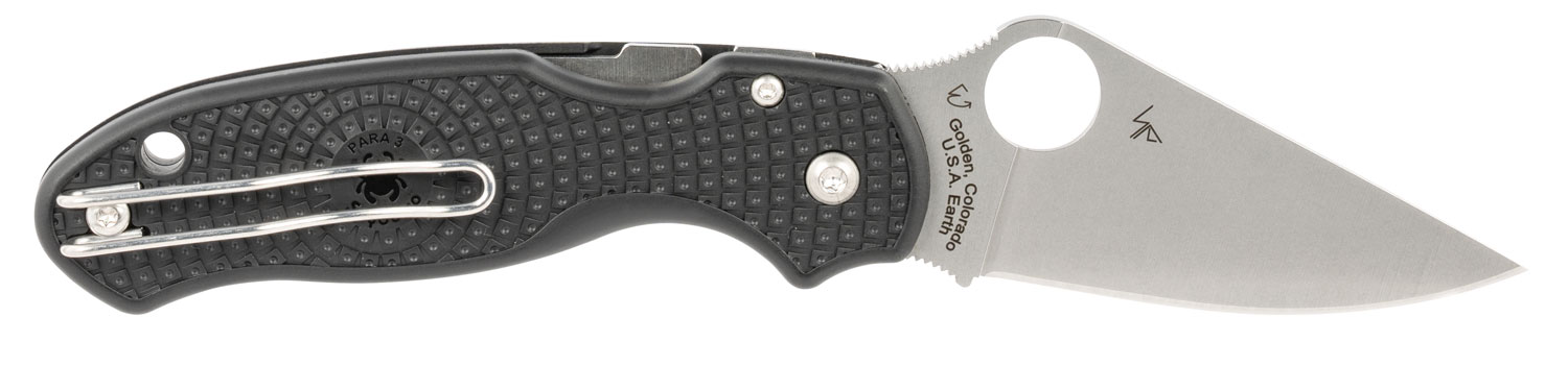 Spyderco C223PBK Para 3 Lightweight 2.92" Folding Clip Point Plain CTS BD1 SS Blade FRN Black Includes Pocket Clip 3 Spyderco C223PBK Para 3 Lightweight 2.92" Folding Clip Point Plain CTS BD1 SS Blade FRN Black Includes Pocket Clip